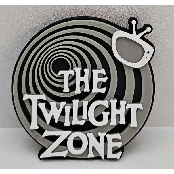 Placa Decorativa The Twilight Zone Dimensão Desconhecida 50s Personalizada em 3D