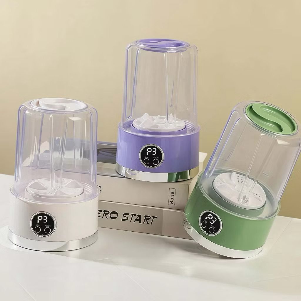 Mini Máquina De Lavar Portátil 1000ml – Lavadora Compacta USB Para Roupas Íntimas Meias E Calcinha