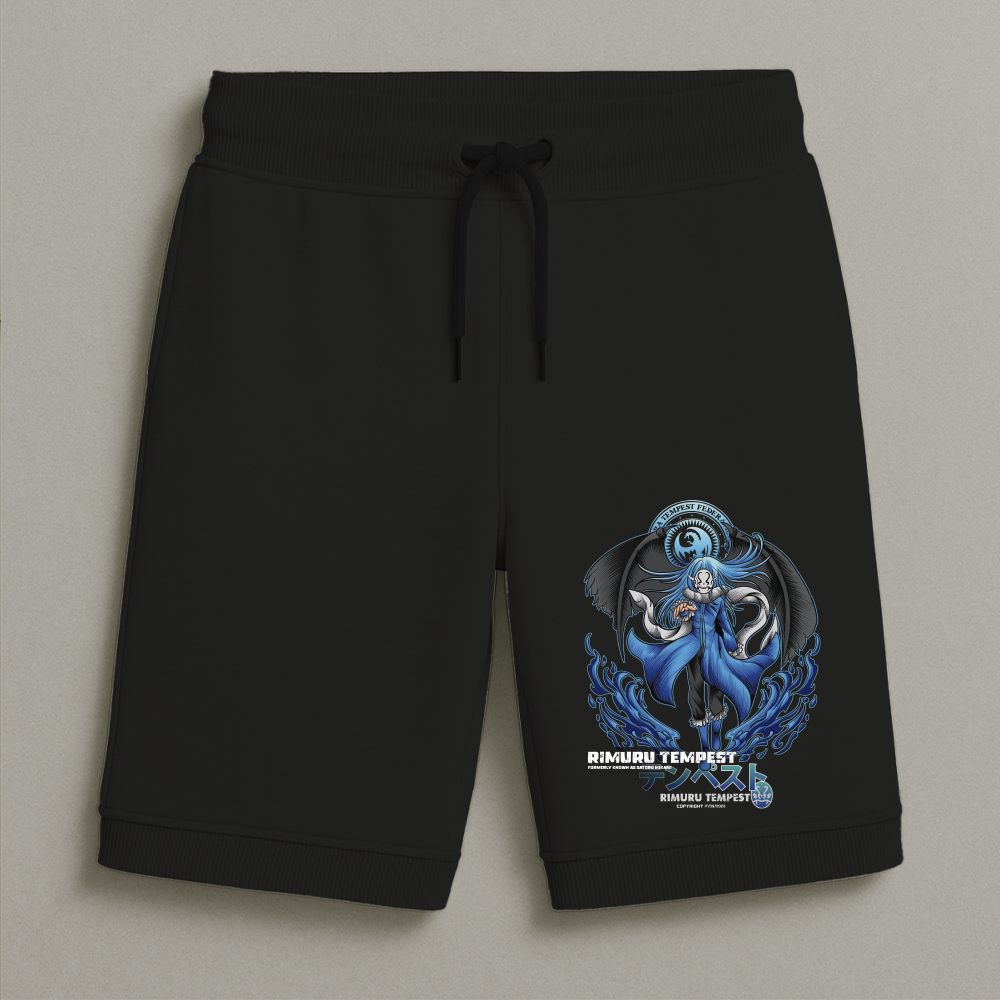 Bermuda Moletom Masculina Infantil Estampada Rimuru Poder Conforto Streetwear Do Tamanho 8 16