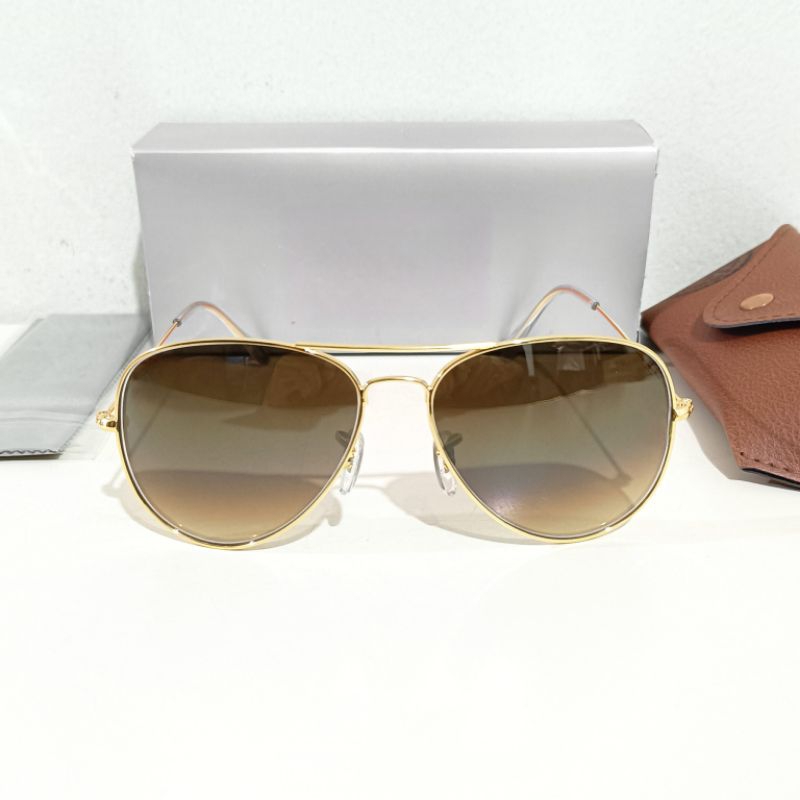 óculos de sol Aviator classic lentes de cristal unissex novo