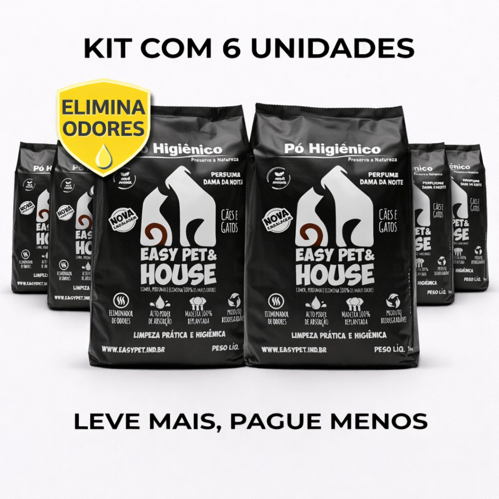 Po Higienico Pet Easy Pet House Dama Da Noite 6 Unidades Elimina Odores Seca Xixi Caes Gatos
