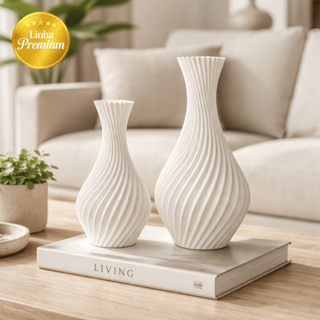Kit 2 Vasos Espiral Decorativos em Espiral Decoração Moderna para Sala e Estante em Oferta na Shopee