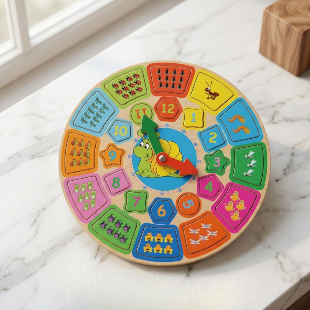 Brinquedo Educativo MDF Relógio Numérico Infantil Aprendizado Divertido