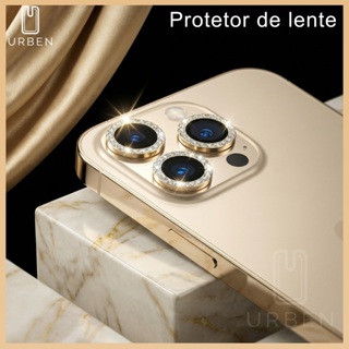 KIT Pelicula Diamante lente da câmera anel protetor de vidro para iphone 11 12 13 14 15 16 17PROMAX em Oferta na Shopee
