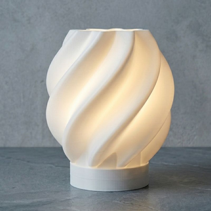 Luminária de Mesa Abajur Onion Decorativo Minimalista 3D Moderno Quarto Sala Escritório Marca Muvia