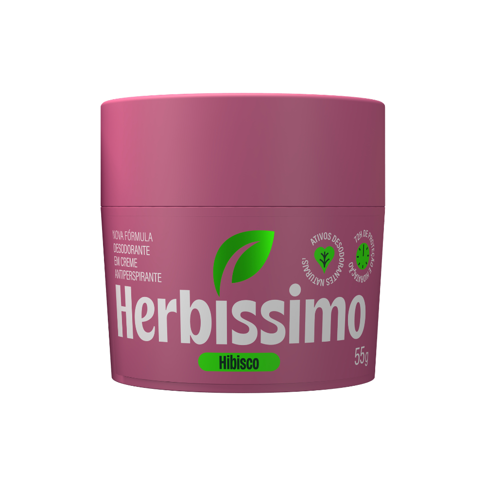 Desodorante Creme Antitranspirante Herbíssimo Bioprotect Hibisco 55G