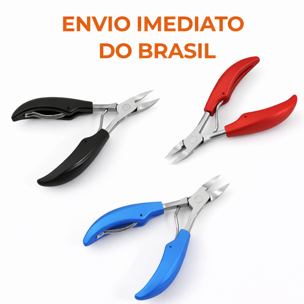 ANA 1108 Alicate mola dupla De Cortar Unha Curvado Profissional Aço Inox Manicure Pedicure Podologia De Unha