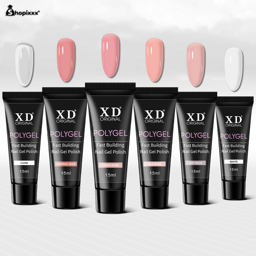 Polygel XD LED UV Profissional 15g ou F1 Alongamento Poly Gel Unhas de Gel