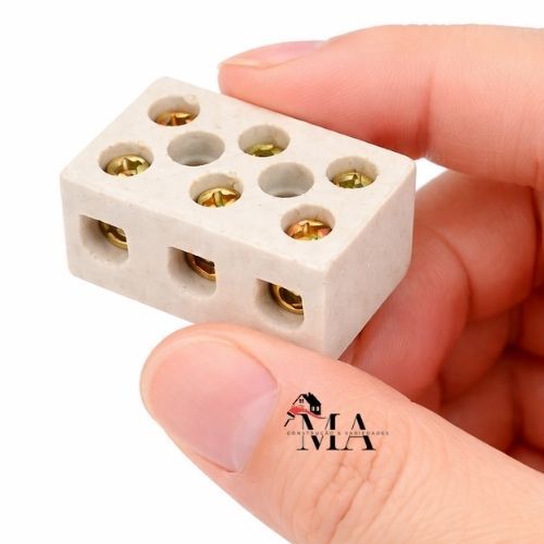 Conector de Porcelana para Fios Chuveiros Tripolar 10mm² 16mm² 25A e 50A - ESCOLHA
