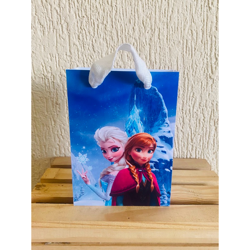 Sacolinha Personalizada Frozen | Lembrancinha Festa Infantil Frozen | Elsa e Anna | Sacola Personalizada