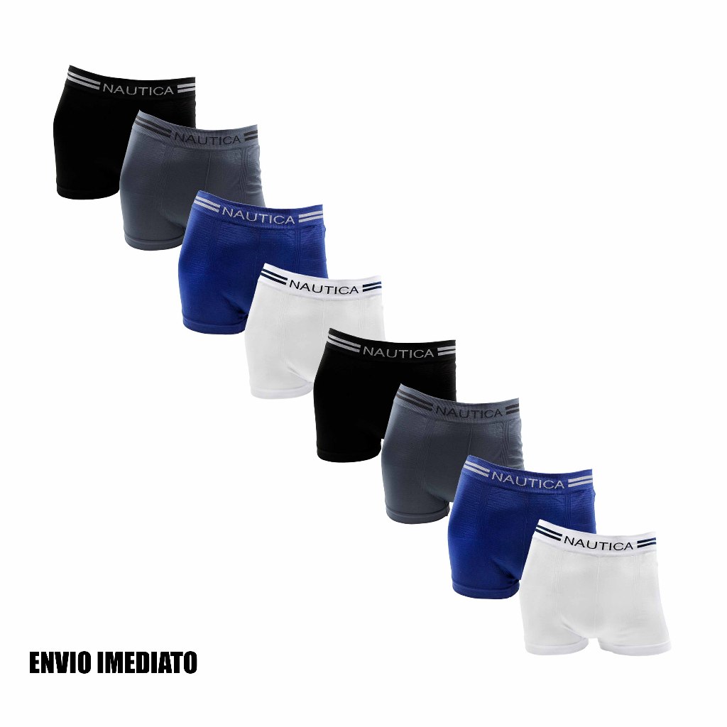 Kit 4 ou 8 cuecas boxer Nautica Originais Microfibra confortáveis Sem Costura