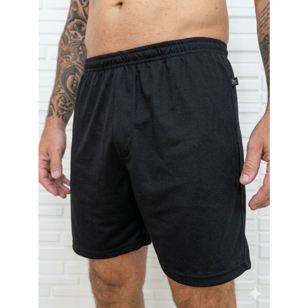 Short Samba Canção Bermuda Algodão Pijama Para Dormir Moda Masculina Tecido Leve Conforto