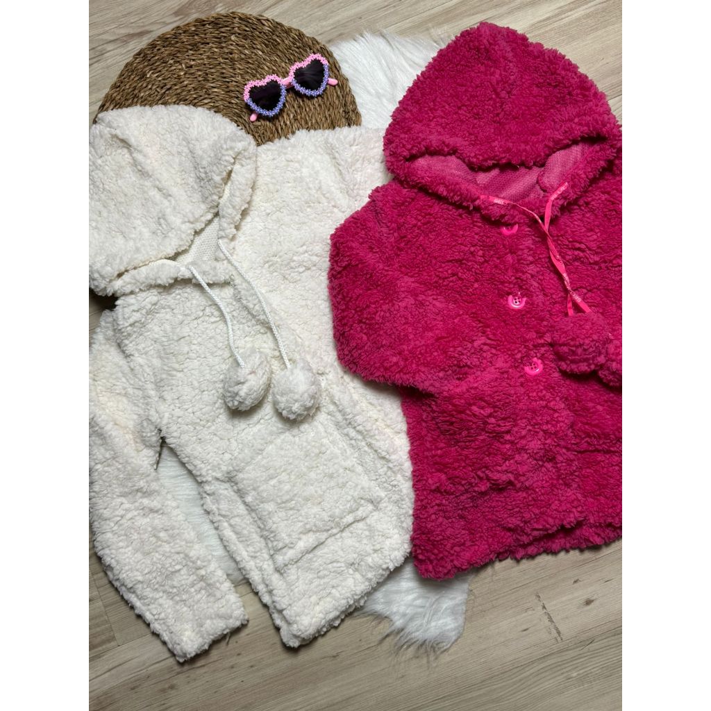 Casaco Blusa Infantil Juvenil TEDDY com Bolsos e Capuz 08 ao 16 Inverno Meninas