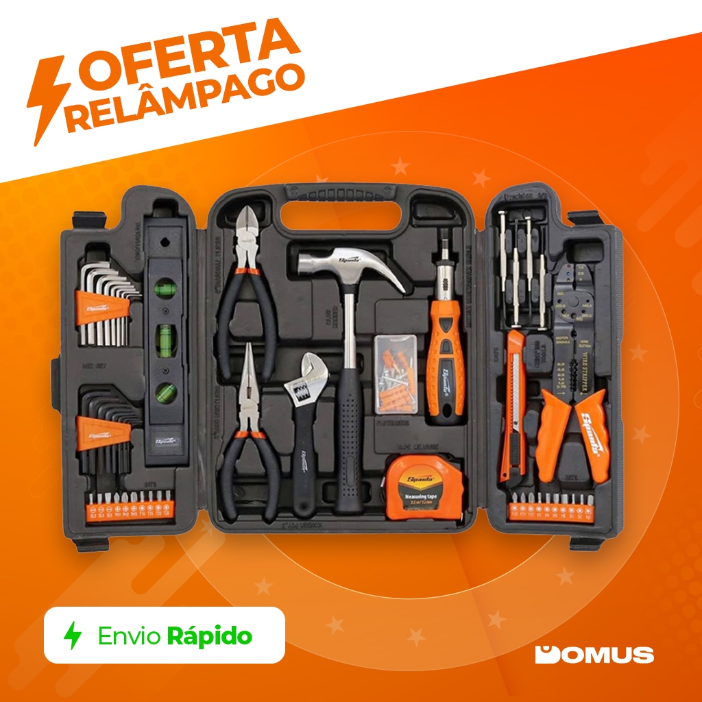 Kit Jogo De Ferramentas Completo Com 129 Peças Sparta