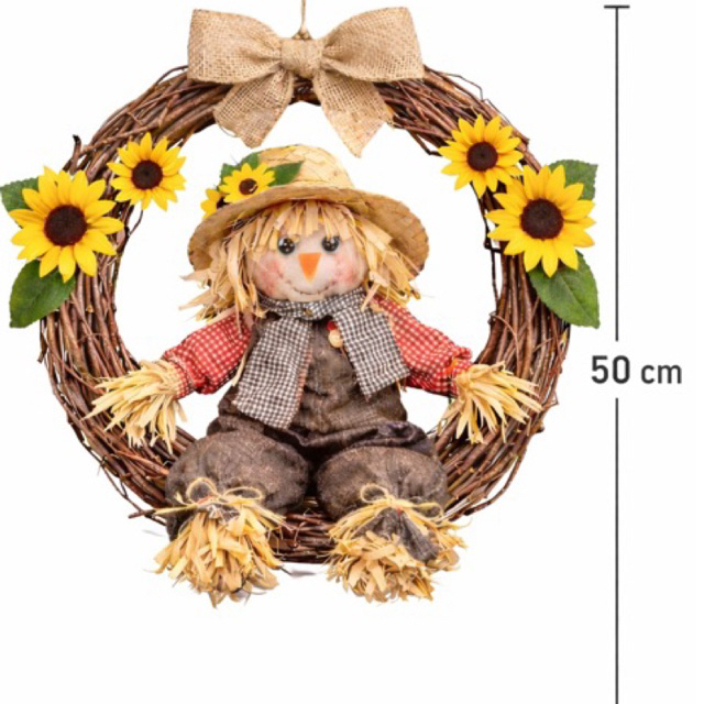 GUIRLANDA FESTA JUNINA ESPANTALHO RÚSTICO CIPÓ CAIPIRA ENFEITE QUADRILHA GURASSOL 50cm