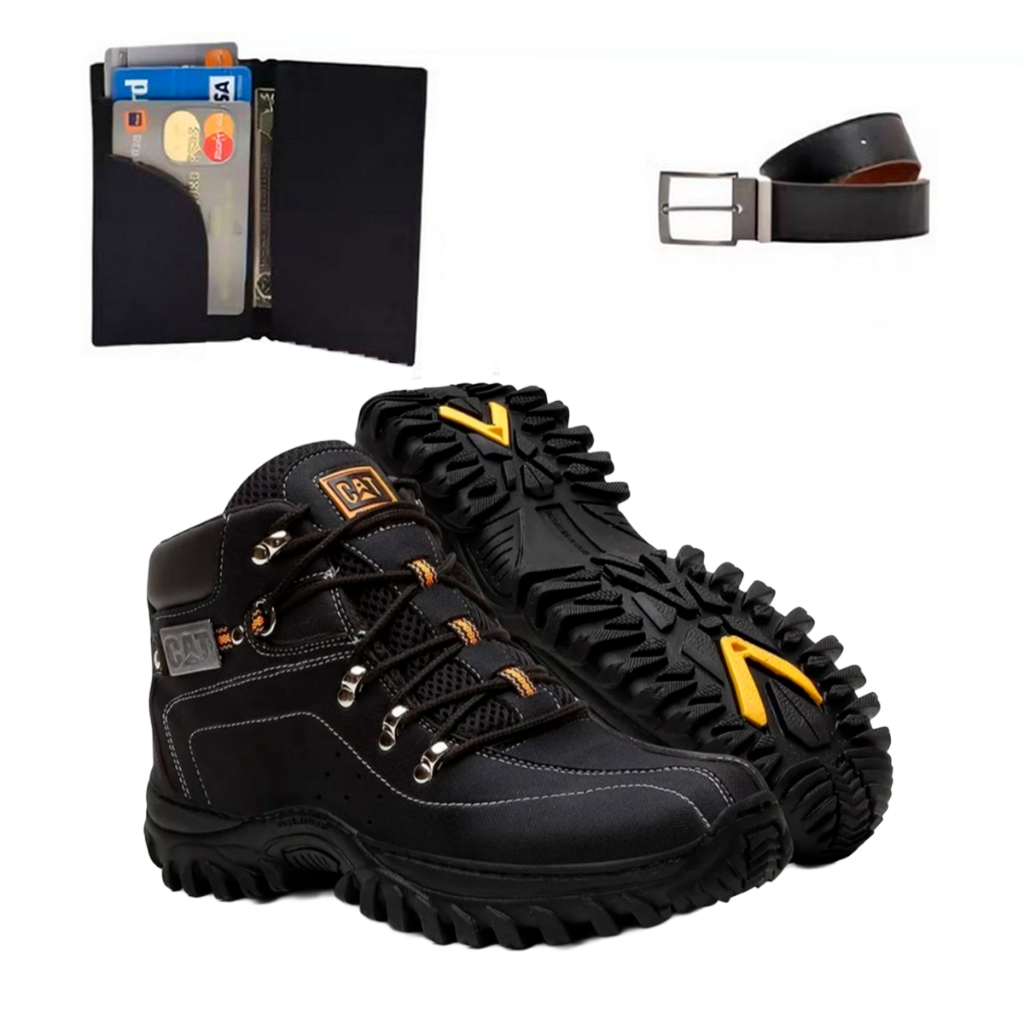 Coturno Masculino Caterpillar Adventure Reforçada Com Sola Costurada Resistente a Água
