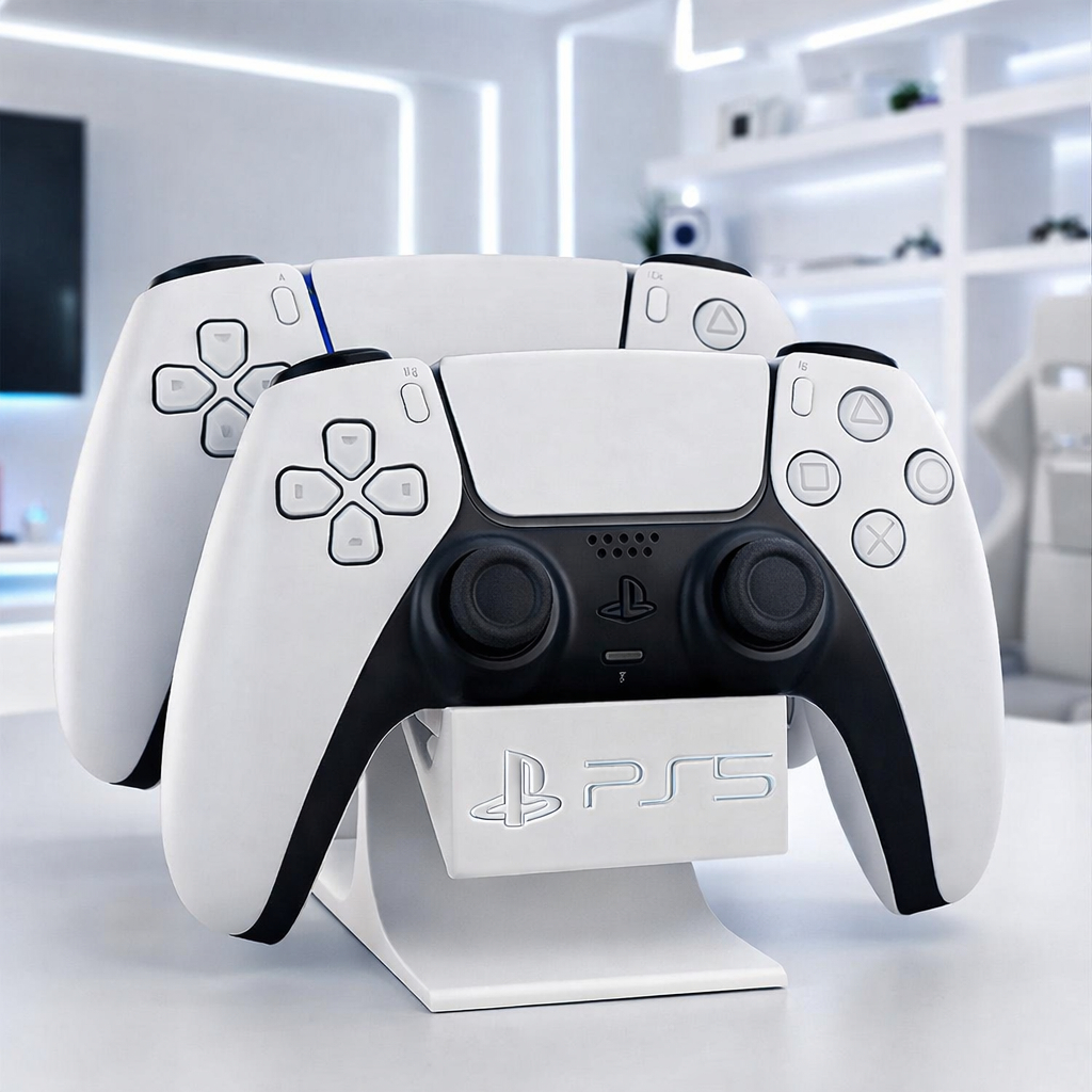 SUPORTE ORGANIZADOR GAMER PARA 2 CONTROLES|BASE PREMIUM PARA SETUP GAMER| COMPATÍVEL COM PS5, PS4