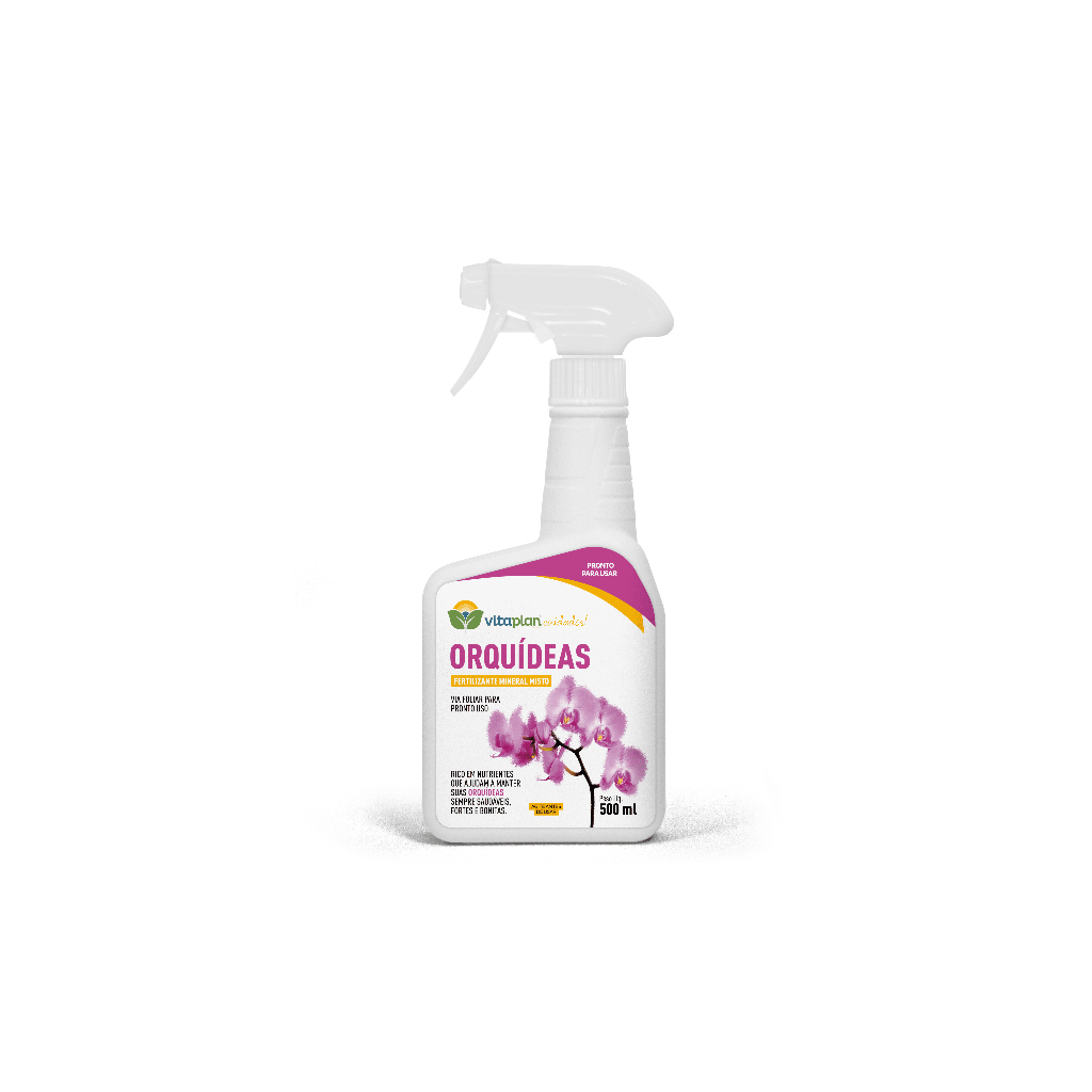 Adubo Fertilizante Foliar Orquidea Pronto para Uso Spray 500ml Vitaplan