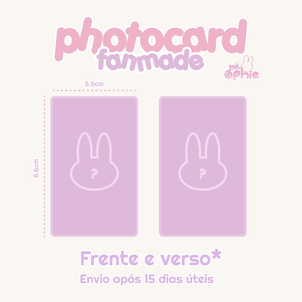 Photocard Fanmade Personalizado | FRENTE E VERSO  | K-pop, J-pop, Anime, Lembranças, Doramas e etc... | LEIA A DESCRIÇÃO