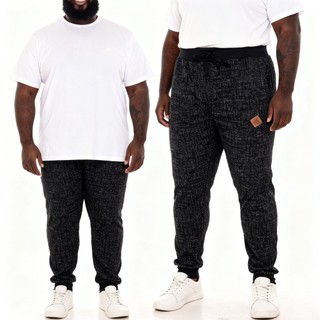 Calça Masculina Plus Size Malha Jacar Elastano G1 G2 G3