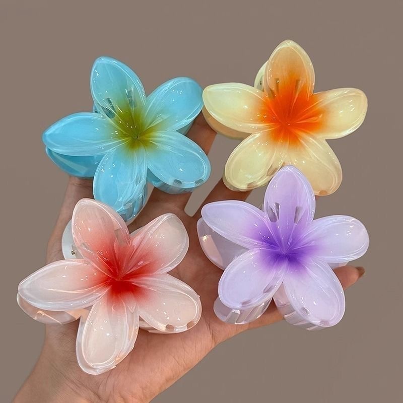 Kit 12/24/36/48 Pcs Prendedor de Cabelo Flor Plumeria 6cm - Acessório Verão Praia