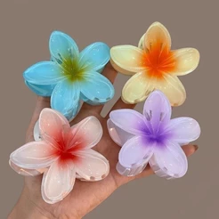 Kit 12/24/36/48 Pcs Prendedor de Cabelo Flor Plumeria 6cm - Acessório Verão Praia