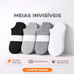 Kit 12 Pares Meias Soquetes de Meia Algodão Unisex