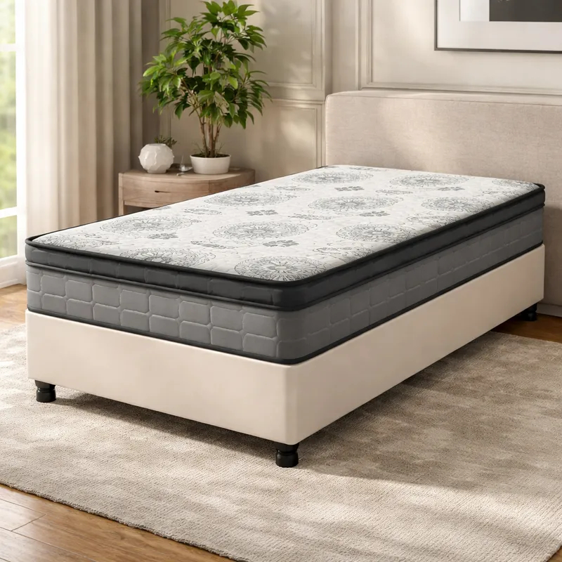 Cama Box com Colchão Espuma D33 Pillow In D'Angelis Ortosleep Solteiro 78cm