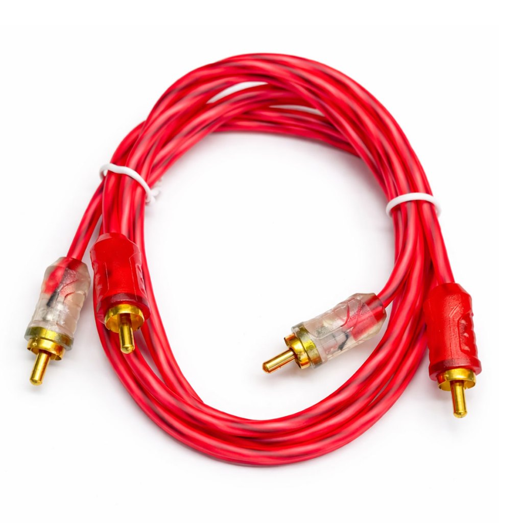 Cabo RCA 1 Metro Premium Cristal Matte Alta Qualidade Som Automotivo