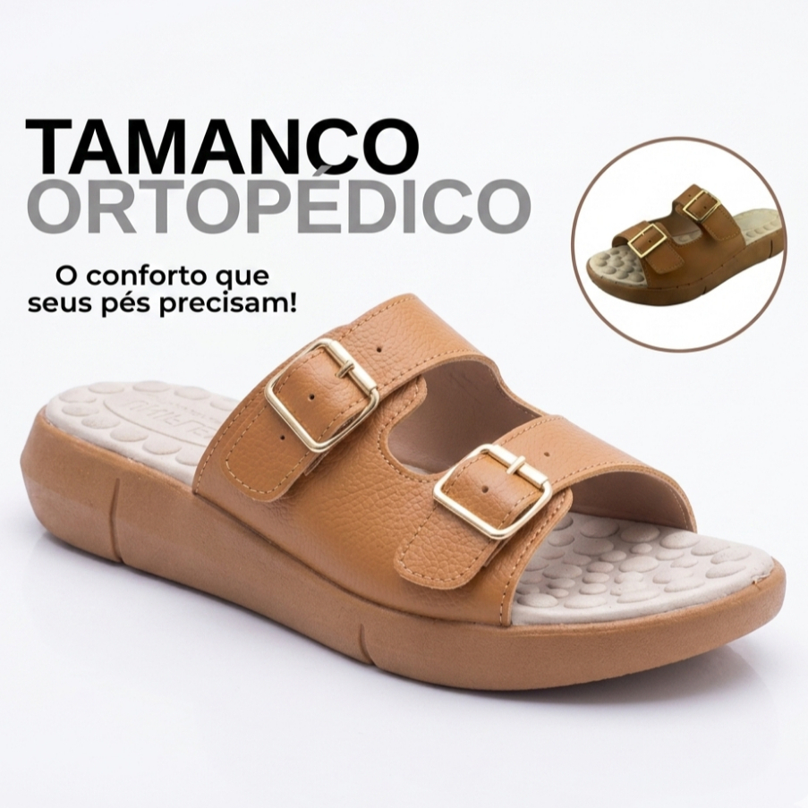 Chinelo Feminino Tamanco Ortopédico Esporão Macio Conforto Com Fivela Birken  Promoção Ideal Para Dia Dia