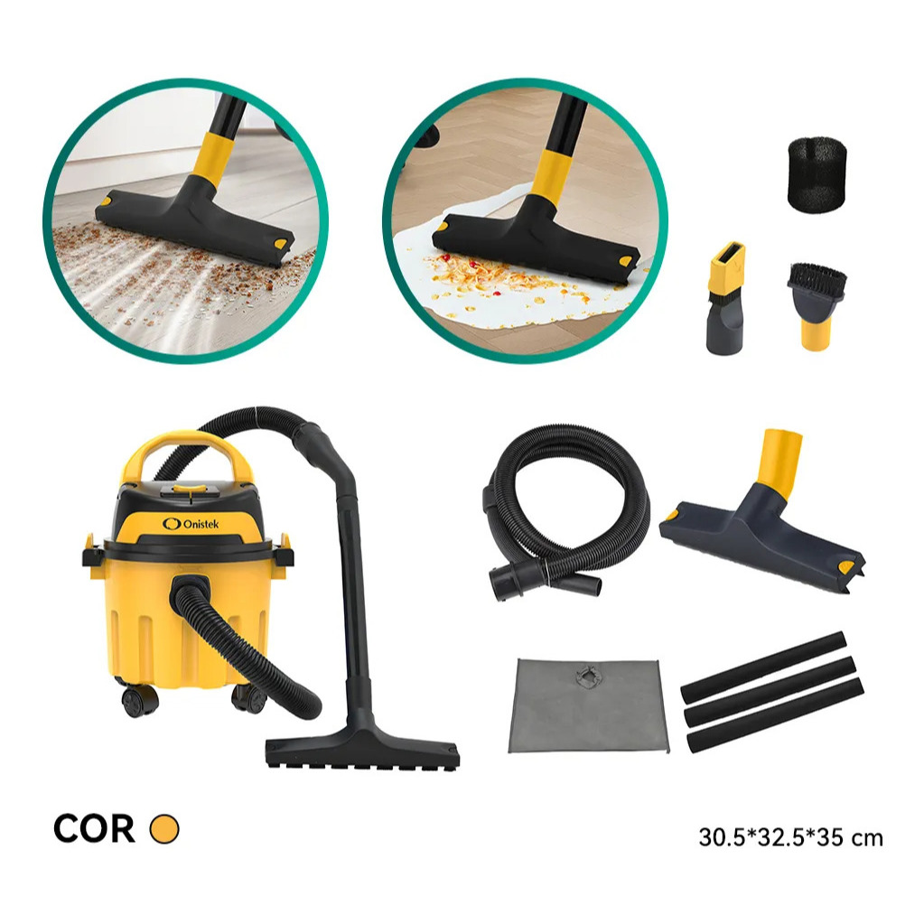 Aspirador de Pó 1400W 10L 3 em 1 com Função Soprador e Extrator de Água para Casa Carro