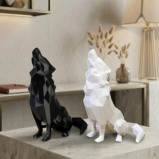 Escultura de Lobo Minimalista Objeto de Decoração em Oferta na Shopee
