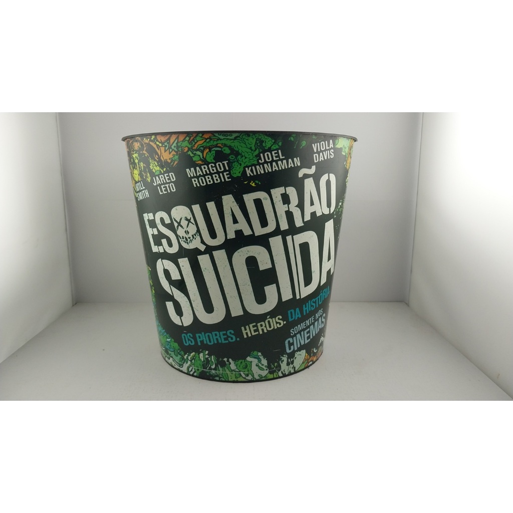 Balde de Pipoca Esquadrão Suicida Cinépolis 2016 Semi Novo