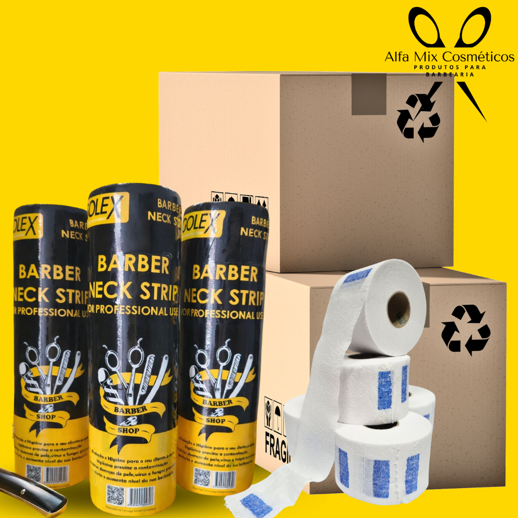 Gola higiênica Branca Golex | Caixa C/ 20 Pacotes C/ 100 Rolos | 1000 Unidades