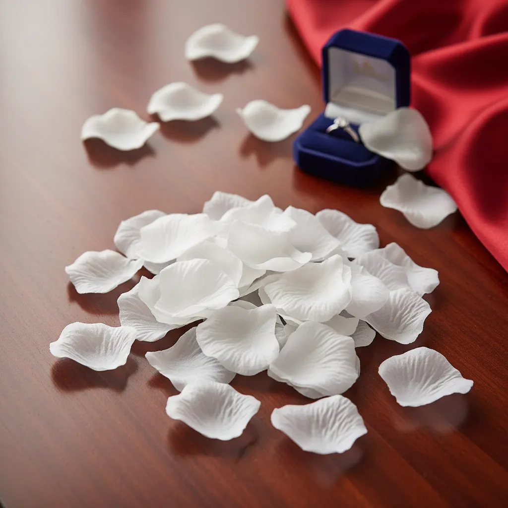 Pétalas de Rosas Artificiais Brancas Kit 100 a 1000 Unidades Atacado Decoração Casamento e Festas
