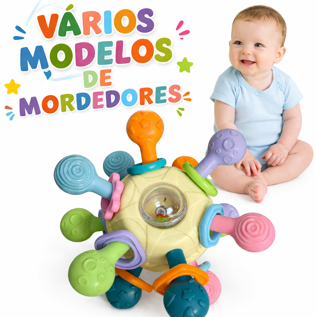 Mordedor 12 Pontas Chocalho Bebe Bola Sensorial Massageador Terapêutico Em Silicone Dentição bebê