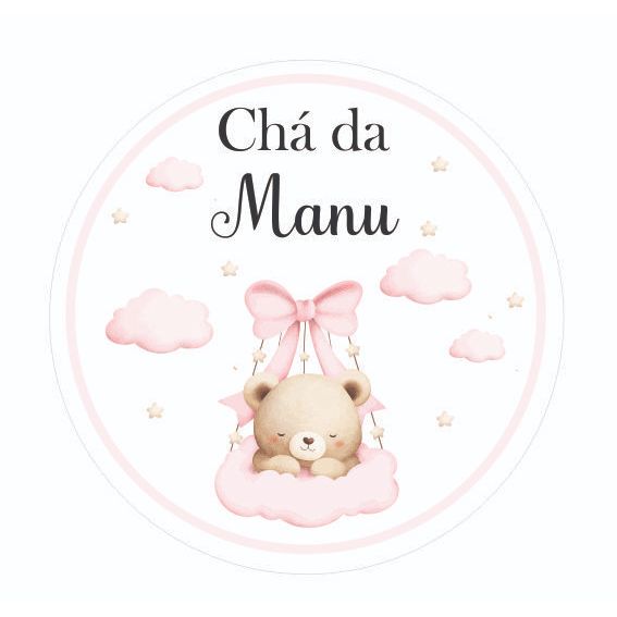 100 Adesivos p/ chá de bebê, PERSONALIZADO COM NOME,  Lembrancinhas, Aniversário, Chá Revelação