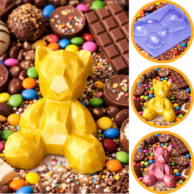 1~5 Forma Para Chocolate 3 Partes Urso Geometric Porto 1202 (CHOCO)