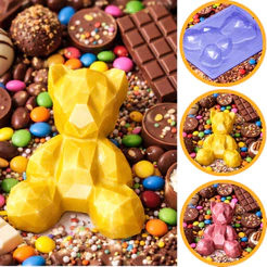 1~5 Forma Para Chocolate 3 Partes Urso Geometric Porto 1202 (CHOCO)