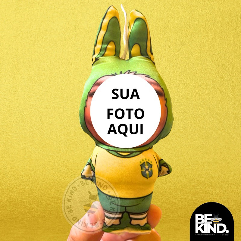 Chaveiro Artesanal Divertido LAFUFU COPA DO MUNDO SELEÇÃO BRASILEIRA Personalizado Com Sua Foto (Feito Manualmente)