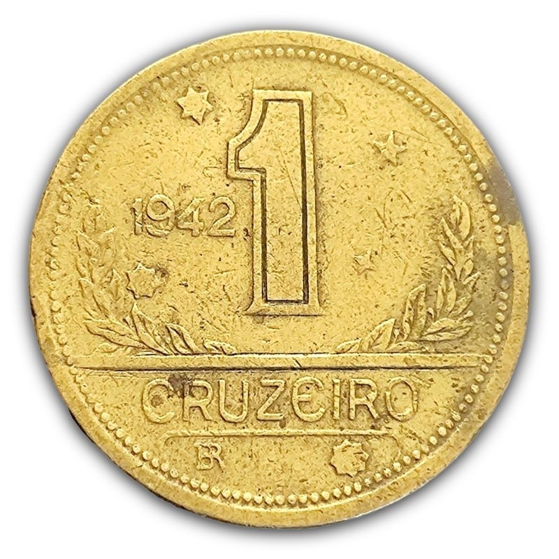 Moeda 1 Cruzeiro 1942 Data Escassa REF.:06