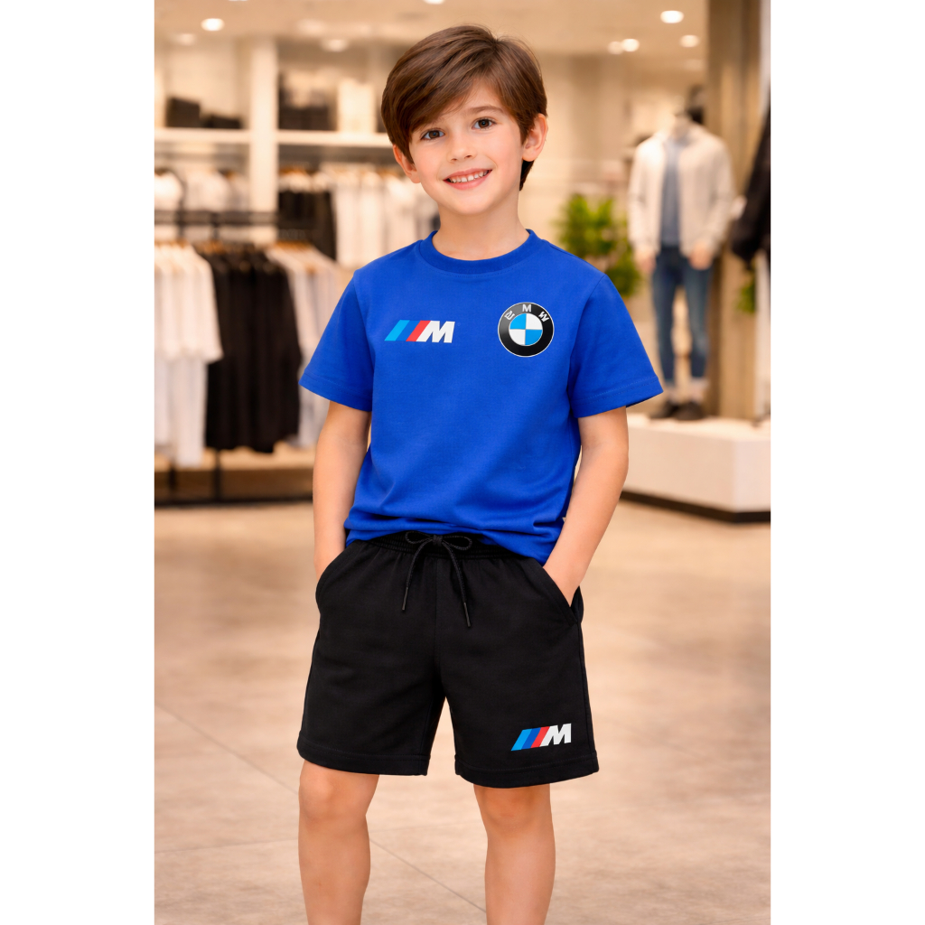 Conjunto Infantil Básico Estiloso – Camiseta + Short Estampado Confortável