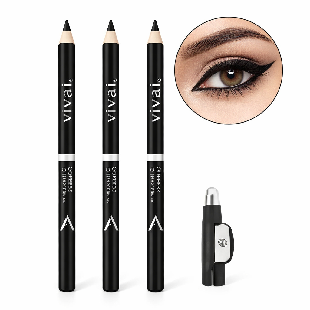 Kit 1/3/6/12 Lapis de Olho Preto com Apontador - Vivai