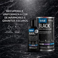 Total Black Revitalizador de Mármores Granitos Ativador De Cor Nero Marquina