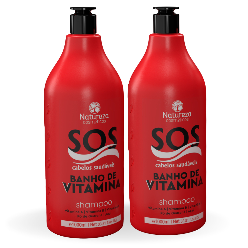 2 SHAMPOO SOS 1L - NATUREZA COSMÉTICOS