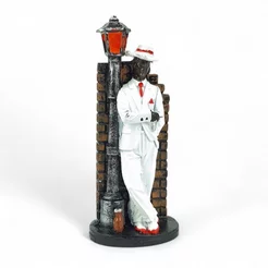 Zé Pilintra na Parede em Resina 10cm – Imagem Decorativa Umbanda Quimbanda Orixá