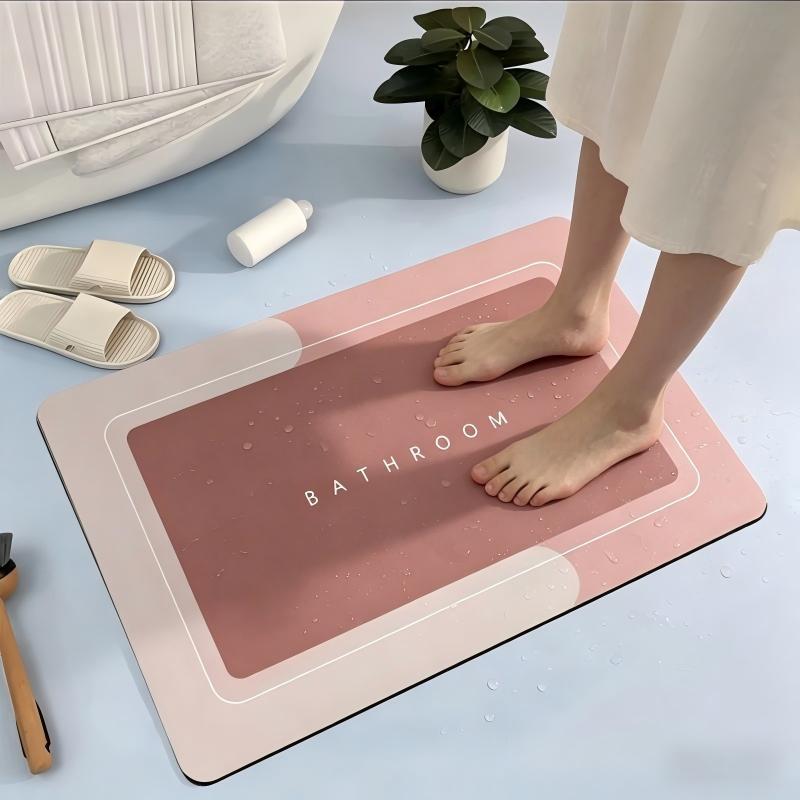 Tapete Banheiro Absorvente de Água 38x58cm Antiderrapante Macio Secagem Rápida Lavável