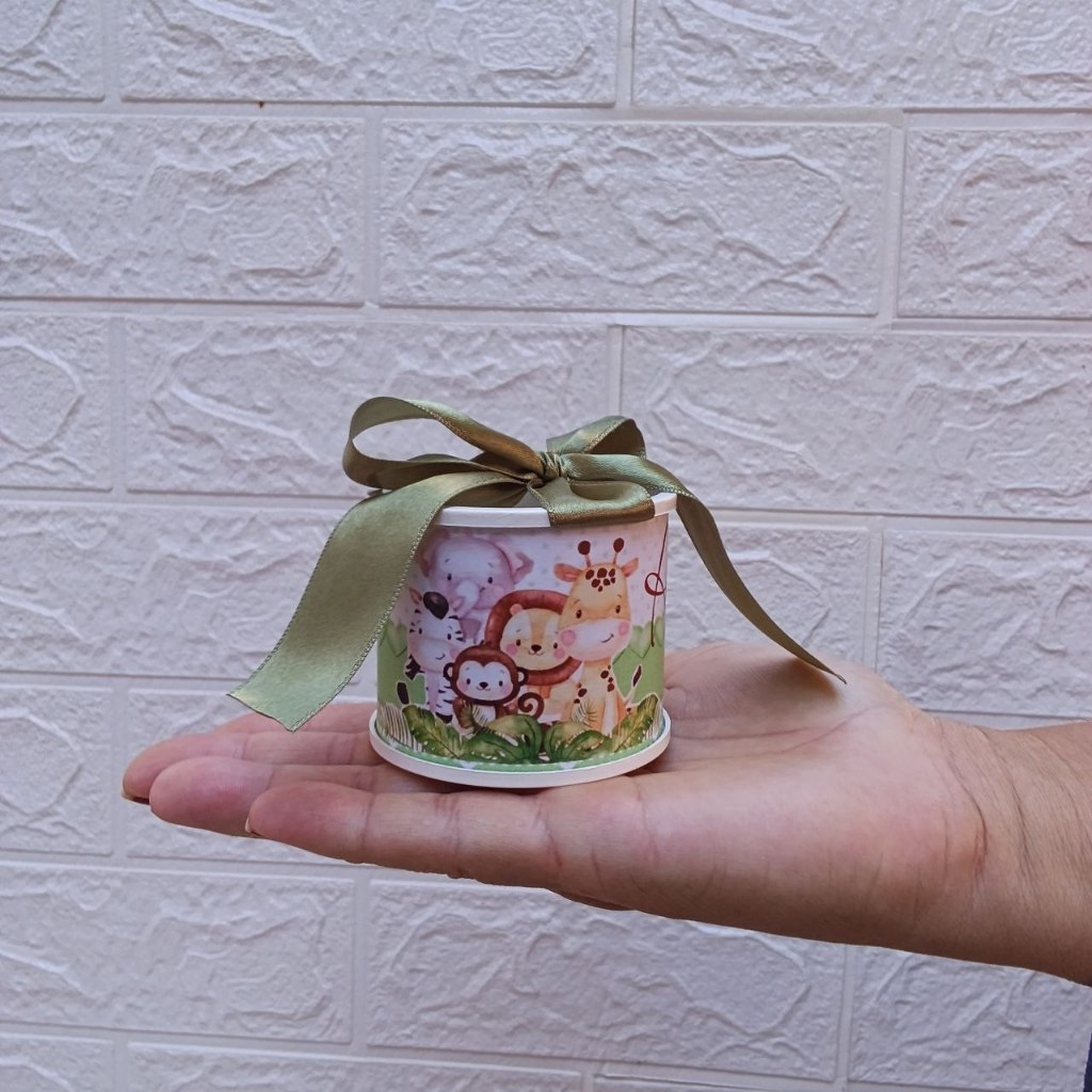 Kit Tubolata Safari Menino Personalizada Lembrancinhas / chá de bebê/ revelação/ batizado/ maternidade/ aniversário 5x6
