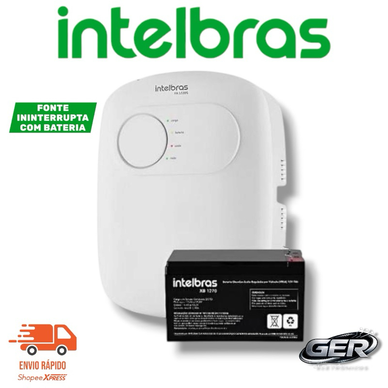 Fonte De Alimentação Ininterrupta FA 1220 Com Bateria Intelbras