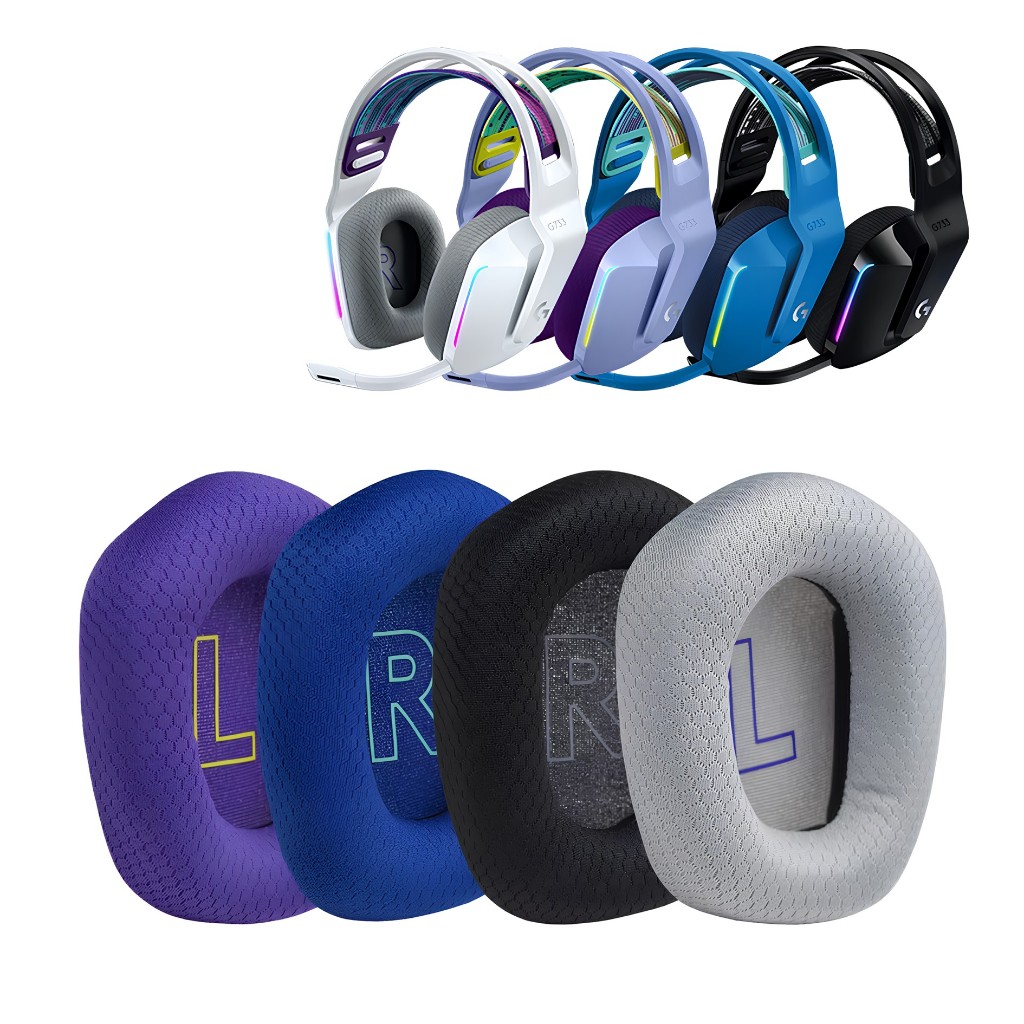 Par de Almofada Espuma Reposição Fone Logitech G733 G335 Gamer Headset em Tecido — R$ 39,90 em Shopee